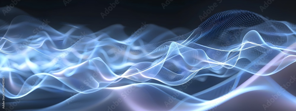 Obraz premium Glowing X Ray Frequencies Shown as Elegant Waves of Energy and Light