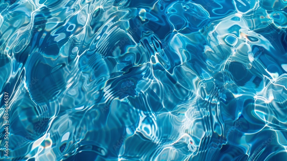 Blue water surface with bright sun light reflections background. Blue water surface with bright sun light reflections background.