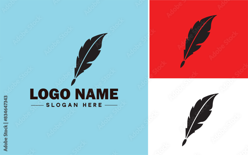 writing quill icon Pen Feather pen Quill pen flat logo sign symbol editable vector writing quill icon Pen Feather pen Quill pen flat logo sign symbol editable vector