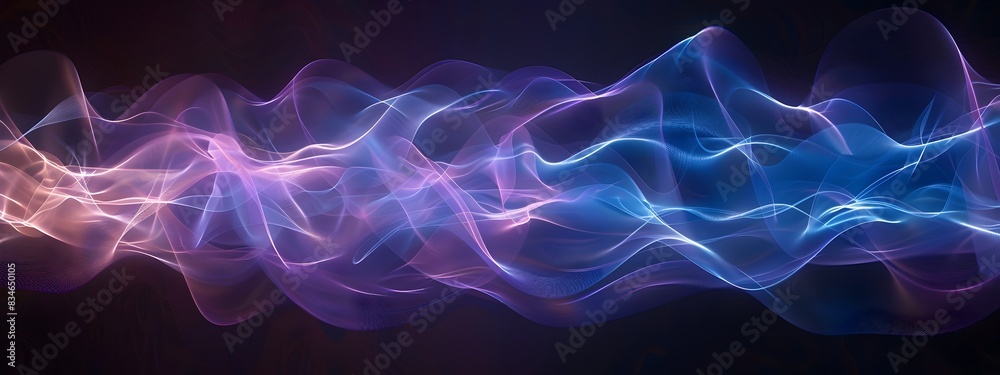 Obraz premium Vibrant Wave Group Velocity Depicting Energy Propagation and Fluid Dynamics