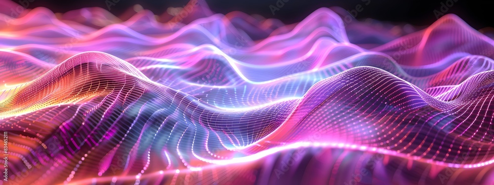Shifting Frequency Waves Vibrant Digital Art with Dynamic Motion and Vivid Colors Shifting Frequency Waves Vibrant Digital Art with Dynamic Motion and Vivid Colors
