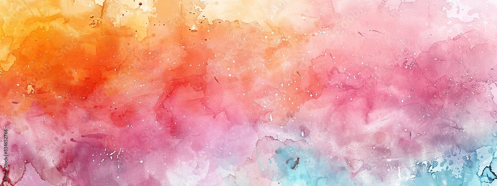 Abstract colorful watercolor splashes texture background