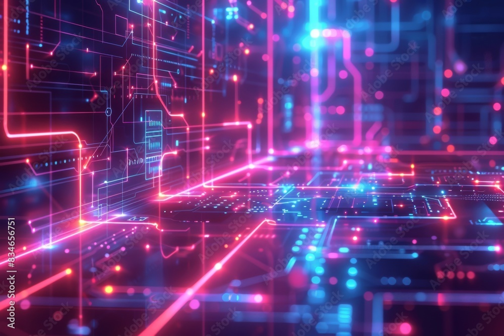Cyber Security Data Transfer illustration created with Generative AI Cyber Security Data Transfer illustration created with Generative AI