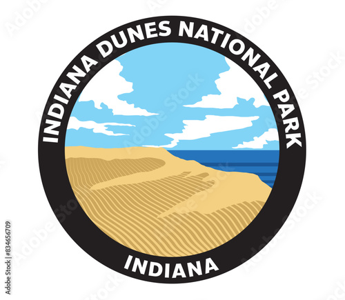 Indiana Dunes National Park Indiana Vector Logo