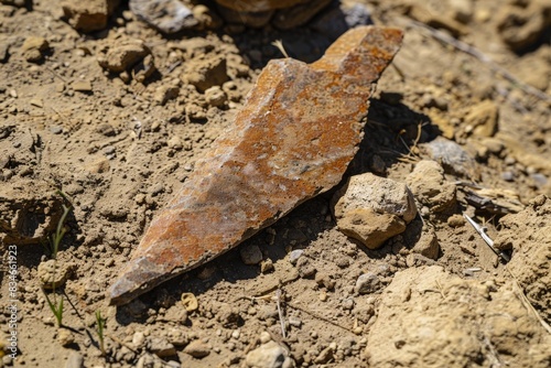 Wallpaper Mural ancient stone tool artifact found in dirt Torontodigital.ca