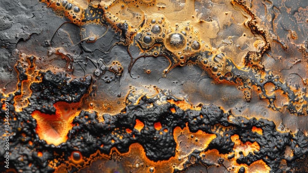 Obraz premium Vibrant abstract texture with rusty and moldy patterns