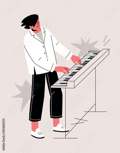 Rock Pianist Plays Music