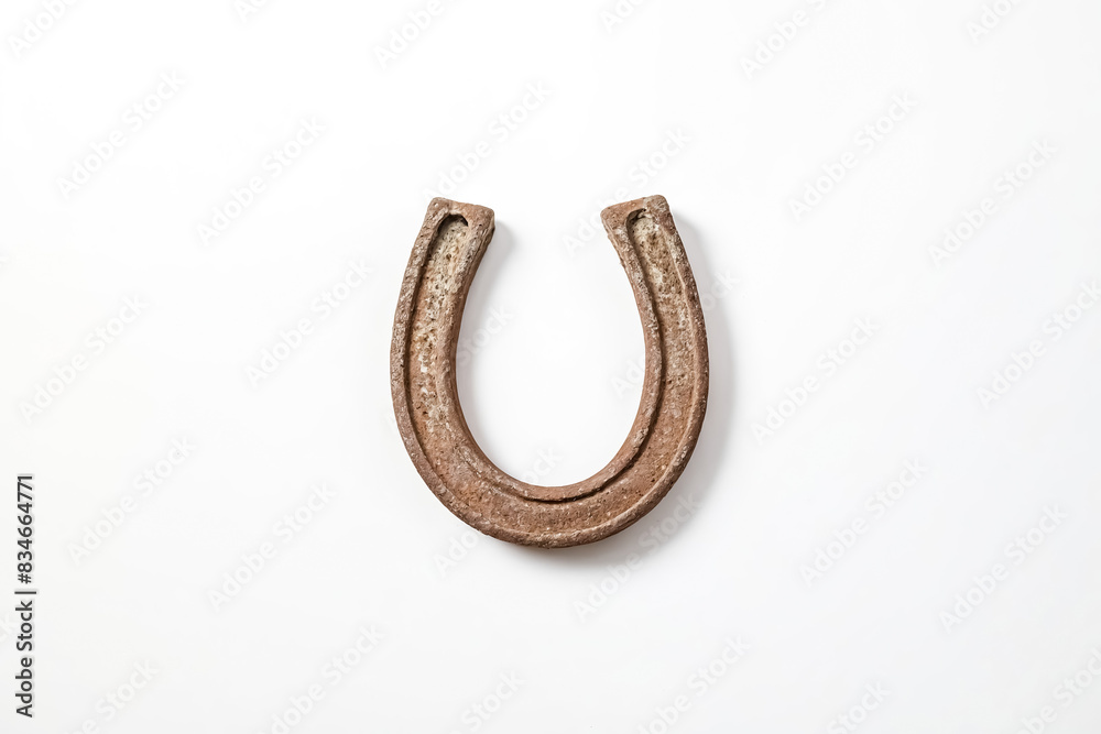 Rusty Horseshoe on White Background Rusty Horseshoe on White Background