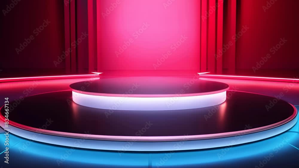 podium Futuristic showcase with platform for product displaying. Empty modern stage display. Seamless looping motion design. Video animation Ultra HD 4K 3840x2160
podium Futuristic showcase with platform for product displaying. Empty modern stage display. Seamless looping motion design. Video animation Ultra HD 4K 3840x2160