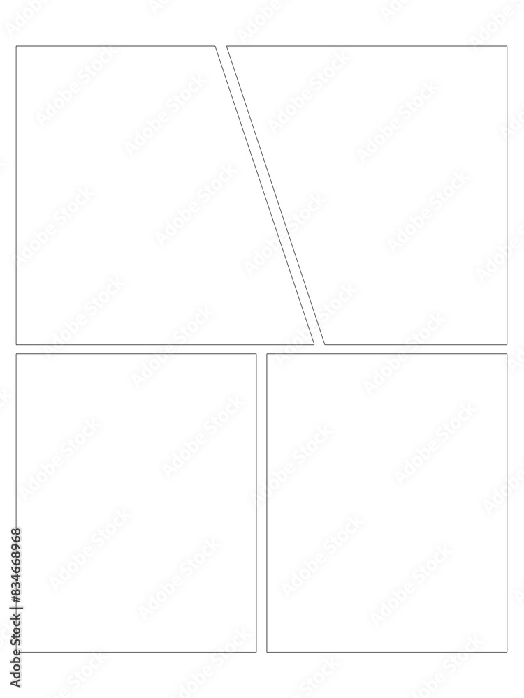 Comic or Manga background, pop art backdrops in frames and panel for mangaka or comic artists