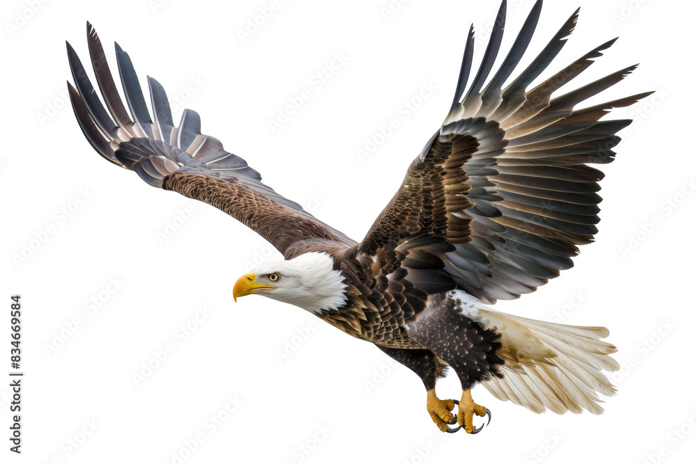 Fototapeta premium A large eagle is flying in the sky