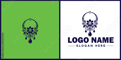 jewelry icon Accessories Adornments Ornaments flat logo sign symbol editable vector