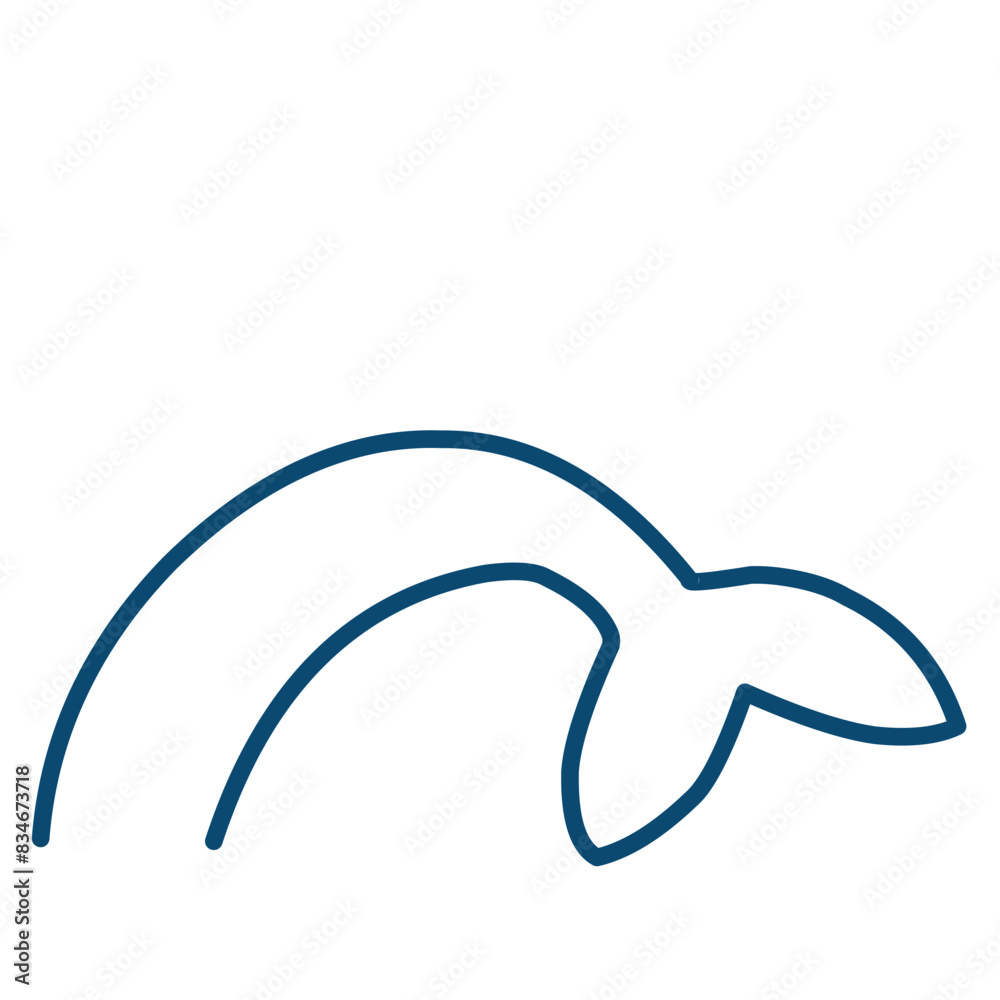 Obraz premium Mermaid Tail Line 