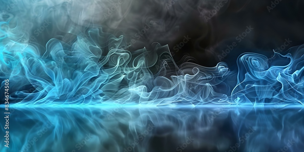 Fototapeta premium Oil painting on canvas transforms black into rich dark blue hues. Concept Art, Oil Painting, Canvas, Transformation, Dark Blue Hues