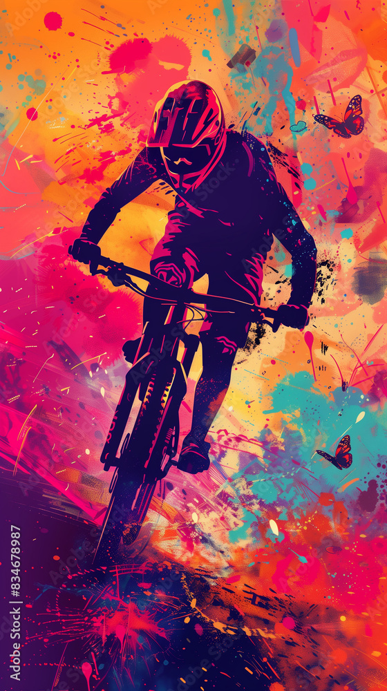 Naklejka premium Extreme sports abstract background