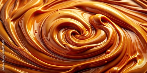 Melted smooth liquid caramel texture abstract background , caramel, sweet, food, sugar, dessert, sticky, gooey, smooth, glossy, brown, indulgent, treat, confectionery, sugary, delicious photo