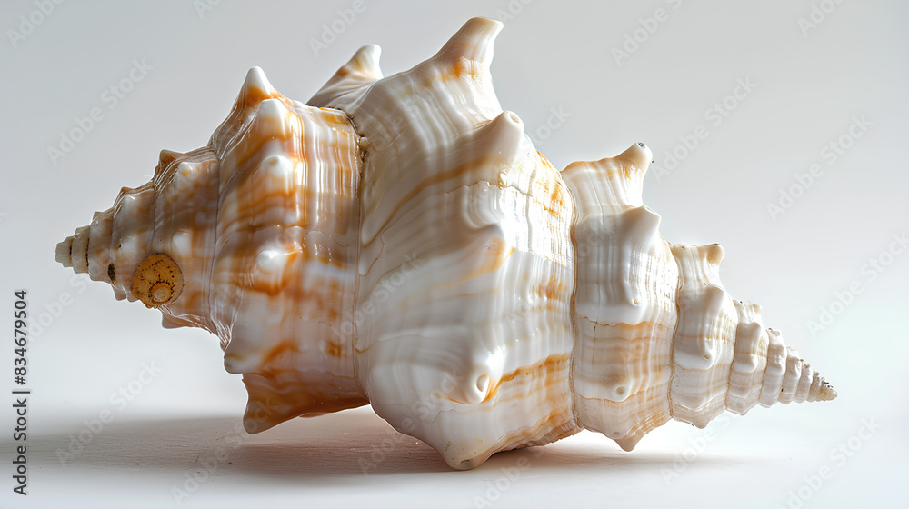 A Beautiful Sea Shell isolated on a white Background A Beautiful Sea Shell isolated on a white Background