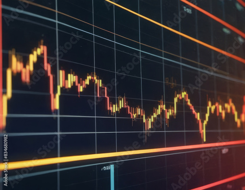 Il grafico di trading è accompagnato da volumi di scambio nella parte inferiore, rivelando l'intensità delle transazioni.