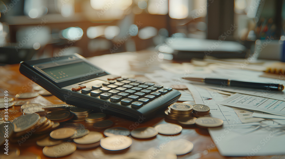 Budget and financial planning concept. Calculate company income and expenses. Corporate finance and annual strategic plan. invest money, business and finance, capital fundraising, loan credit