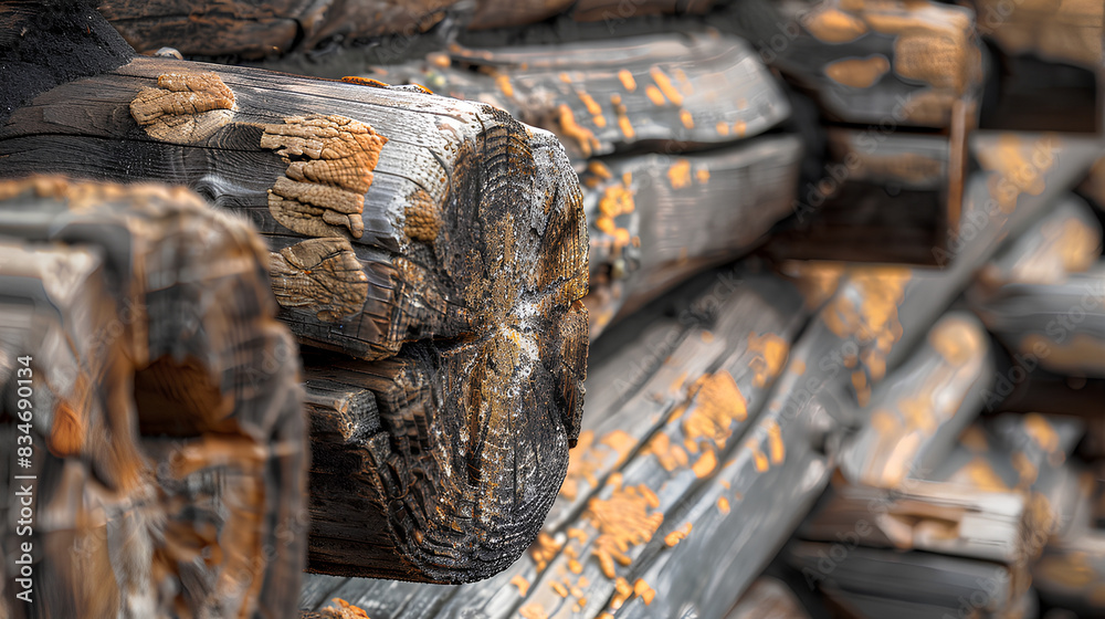 Close Up of Wooden Log Fence Close Up of Wooden Log Fence