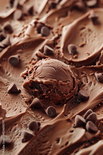 Wallpaper Mural 	
ice cream close-up chocolate flavoured , bright freshness texture studio illustration, summer trendy food	
 Torontodigital.ca