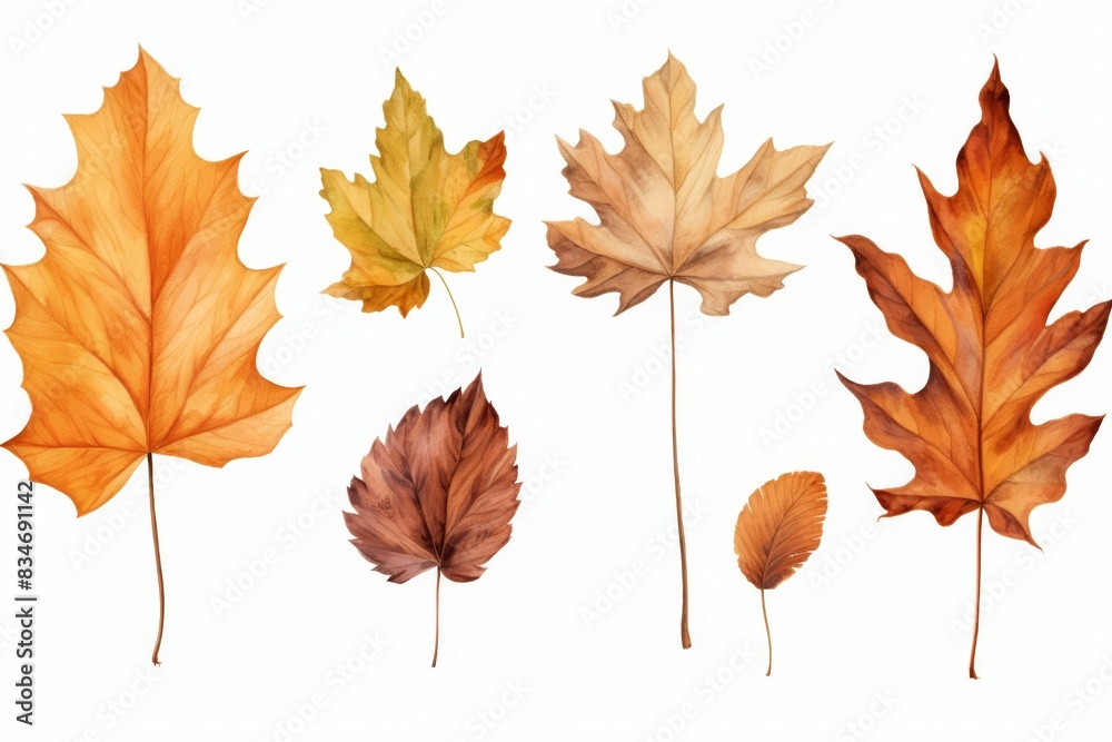A watercolor of leaf senescence A watercolor of leaf senescence