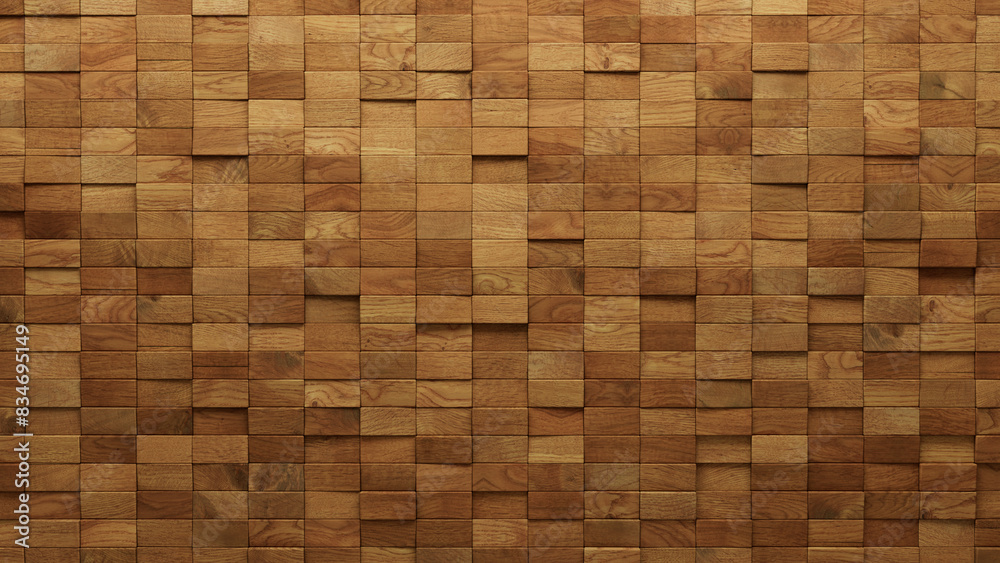 Timber, Rectangular Wall background with tiles. Soft sheen, tile Wallpaper with 3D, Wood blocks. 3D Render Timber, Rectangular Wall background with tiles. Soft sheen, tile Wallpaper with 3D, Wood blocks. 3D Render