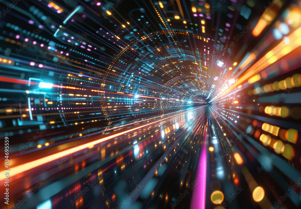 Flash neon and light. Technology, network concept Flash neon and light. Technology, network concept