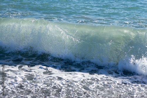Fototapeta Naklejka Na Ścianę i Meble -  Sea wave crashing on the shore