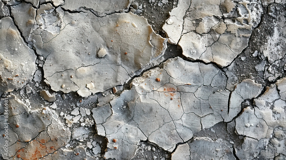 Fototapeta premium Close Up of Cracked and Weathered Stone Wall