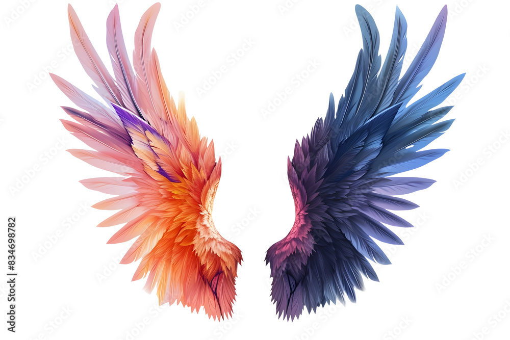 Obraz premium Wings isolated on white background