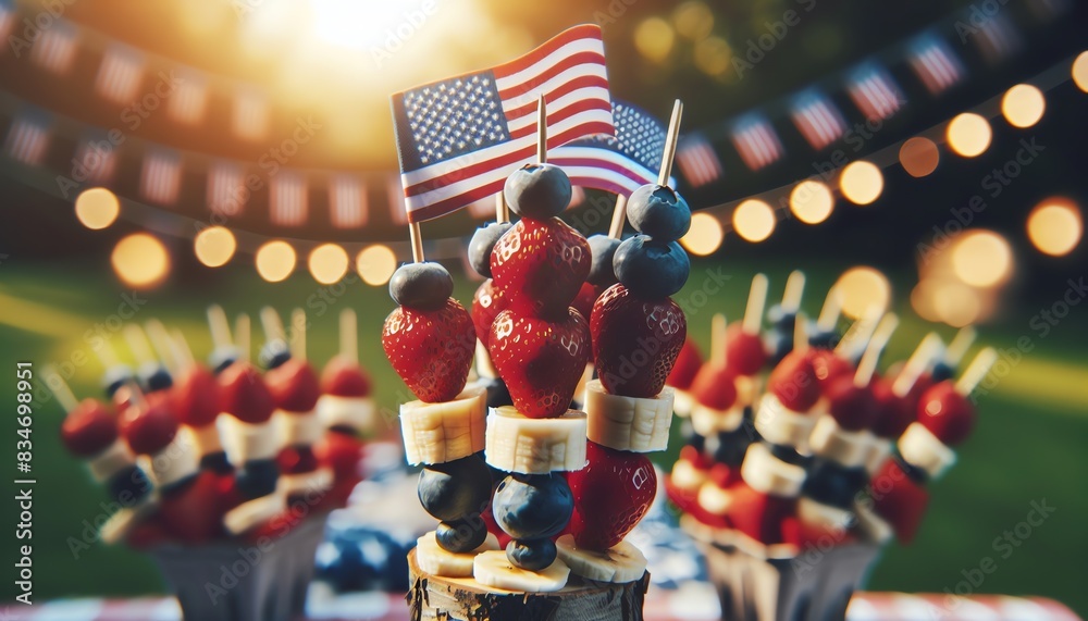 custom made wallpaper toronto digitalAn image of a patriotic fruit kabob skewers