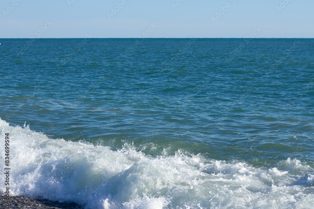 Sea wave crashing on the shore Sea wave crashing on the shore