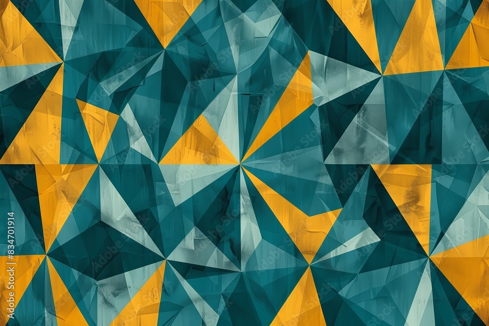 A vibrant abstract background with interlocking triangles and diamonds in a colorful geometric pattern A vibrant abstract background with interlocking triangles and diamonds in a colorful geometric pattern