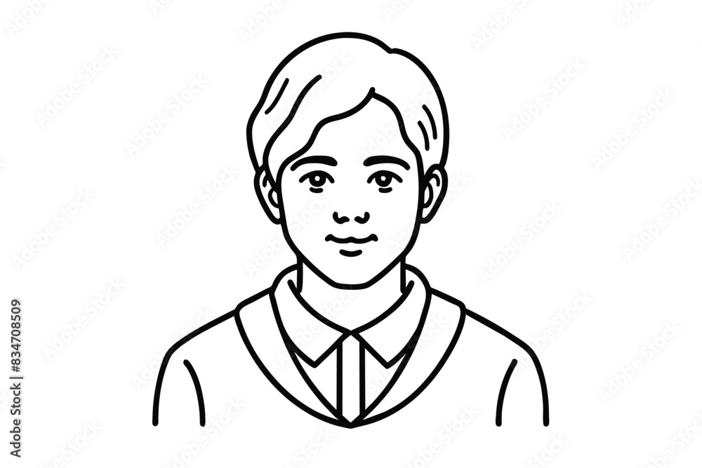 Student line art vector illustration Student line art vector illustration