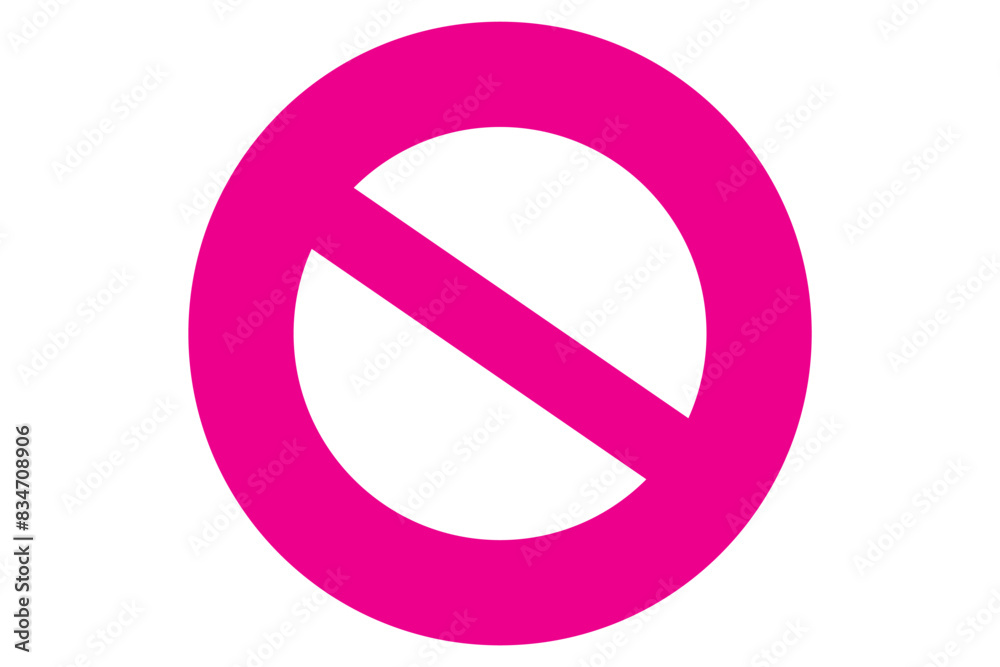Icon symbol ban. Sign forbidden. Circle sign stop entry and slash line Icon symbol ban. Sign forbidden. Circle sign stop entry and slash line