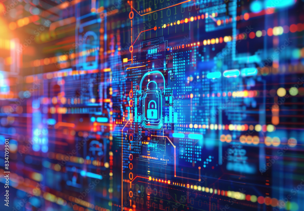 Cybersecurity, technology and data protection concept Cybersecurity, technology and data protection concept