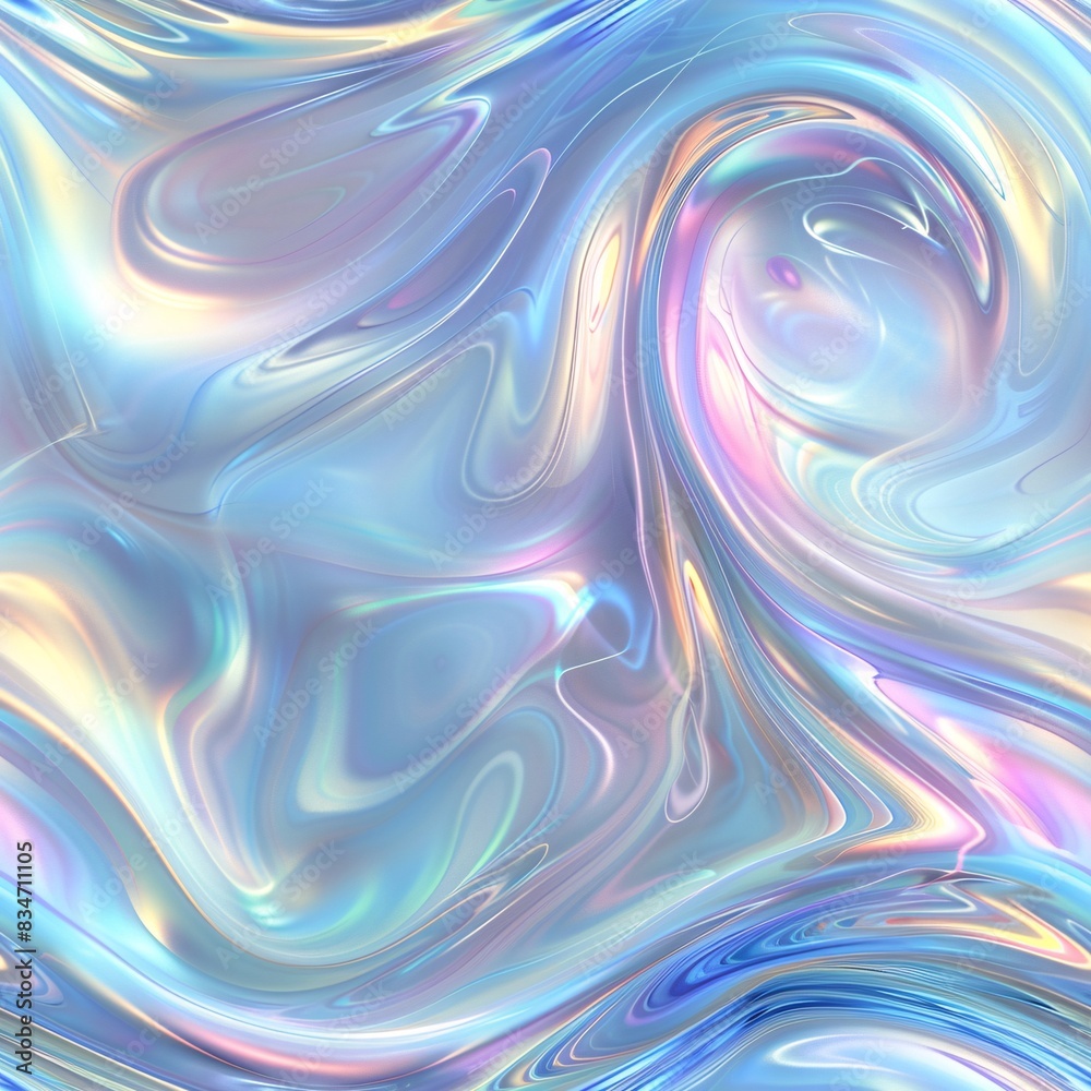 Obraz premium Pearlescent liquid with a swirling, luminescent effect