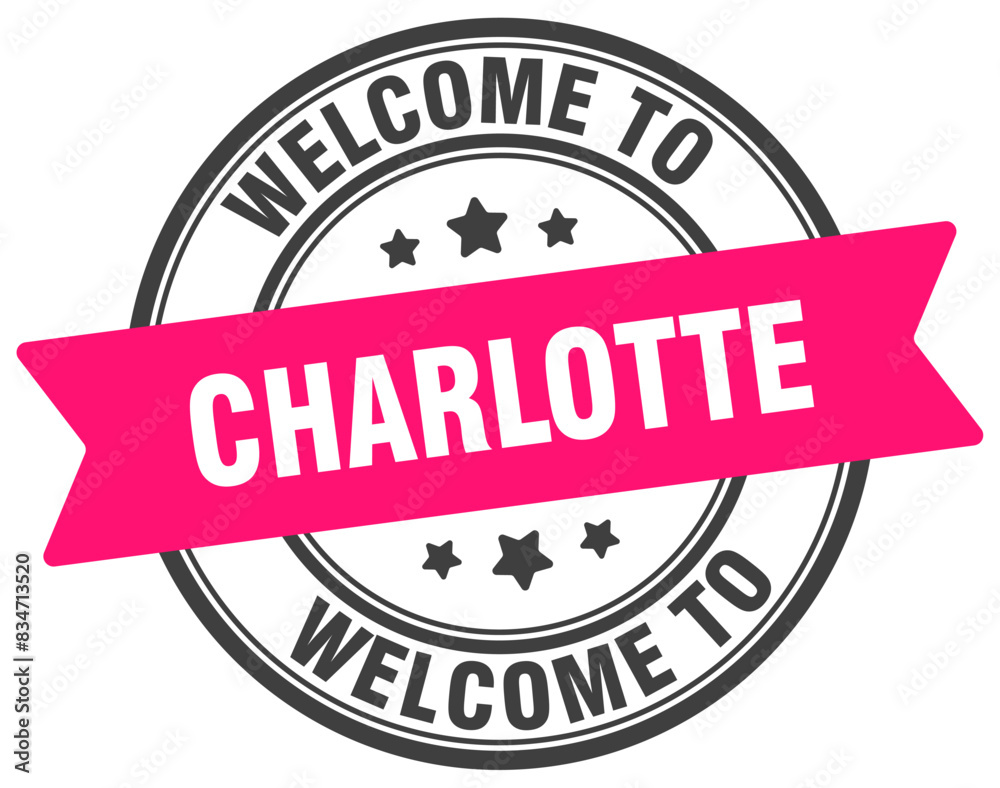 Welcome to Charlotte stamp. Charlotte round sign