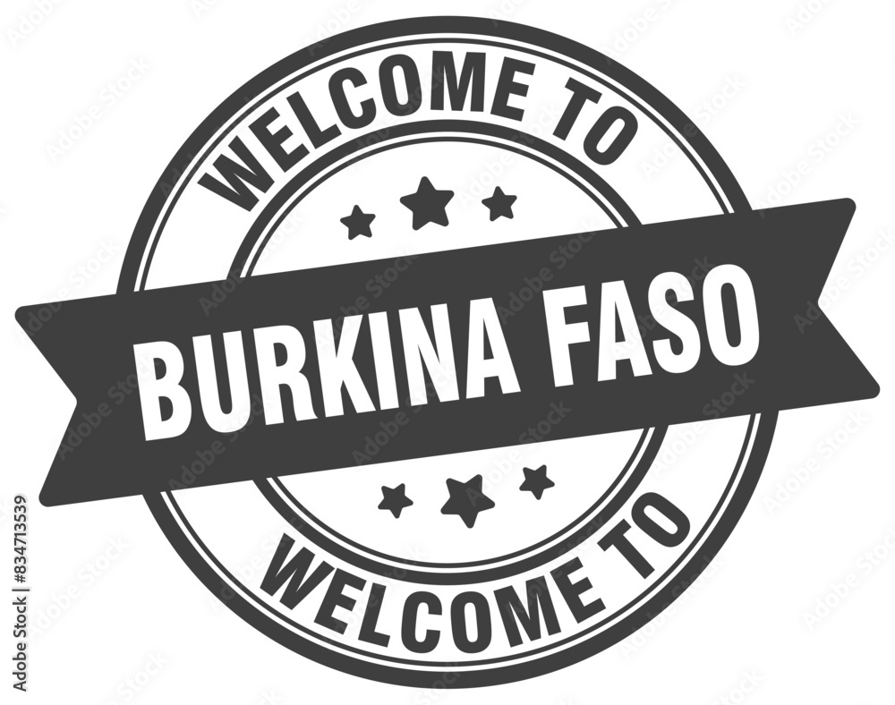 Welcome to Burkina Faso stamp. Burkina Faso round sign