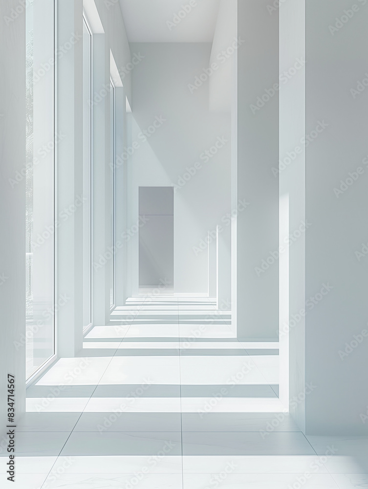 Fototapeta premium empty room with white walls