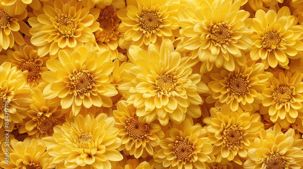 Background of yellow chrysanthemum flowers Background of yellow chrysanthemum flowers