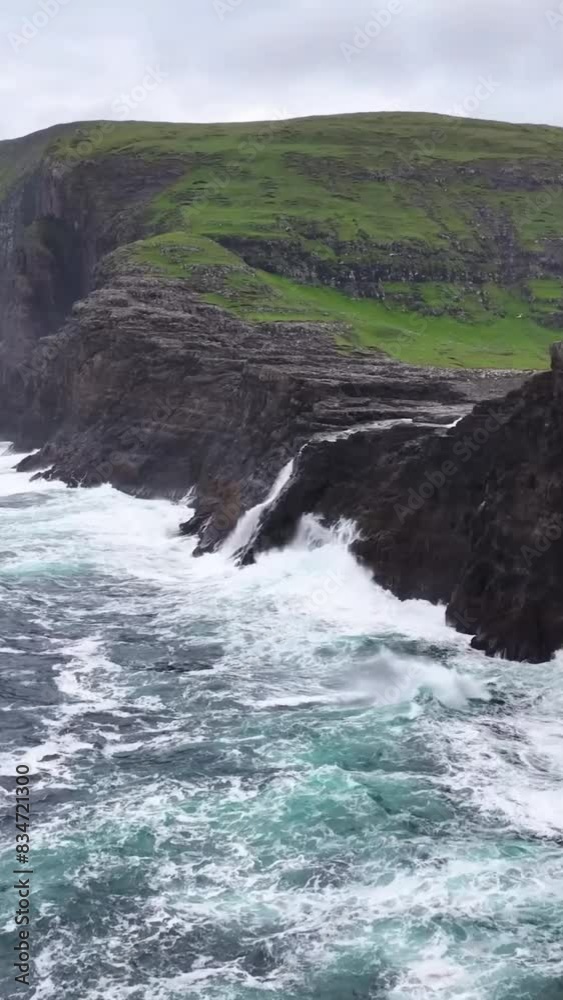 Aerial view of beautiful Faroe islands landscape Aerial view of beautiful Faroe islands landscape