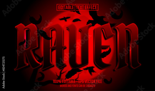 raven editable text effect