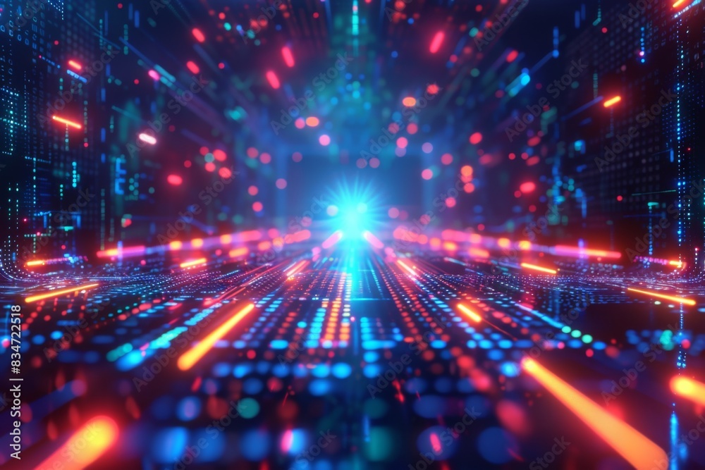 Cyber Security Data Transfer illustration created with Generative AI Cyber Security Data Transfer illustration created with Generative AI
