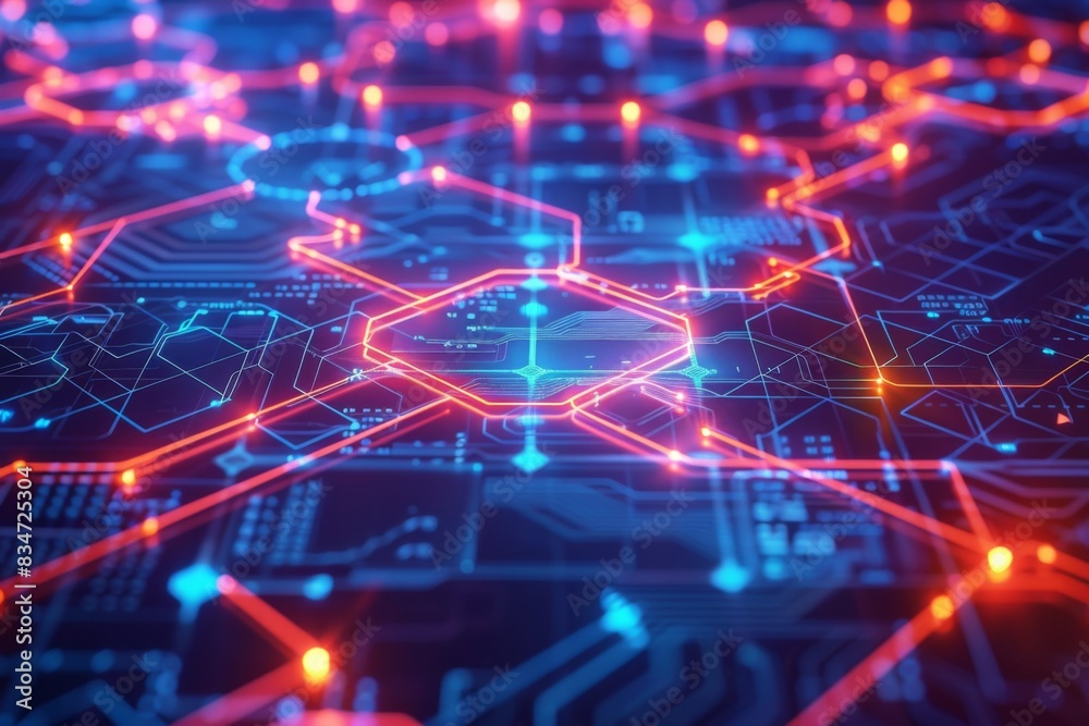 Cyber Security Data Transfer illustration created with Generative AI Cyber Security Data Transfer illustration created with Generative AI