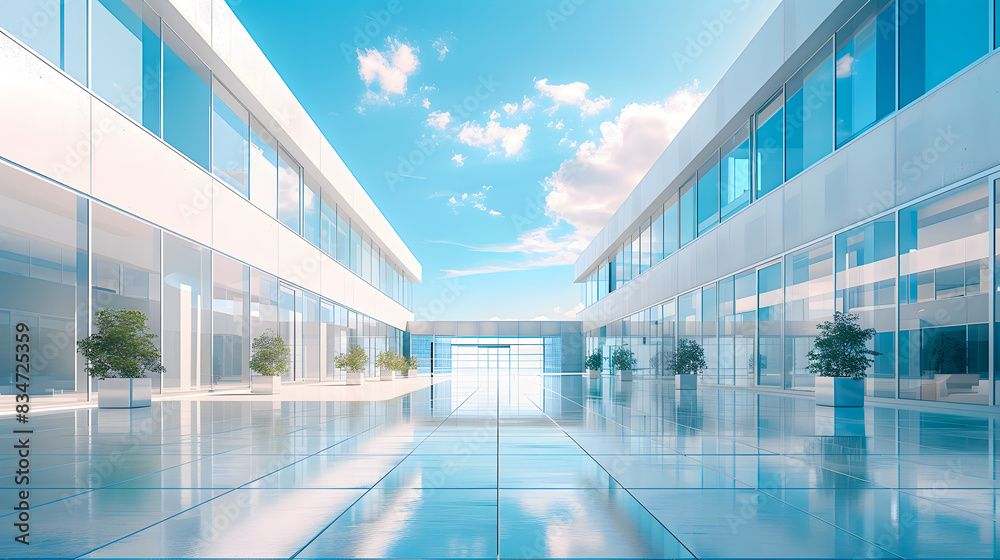 Commercial facility modern R and D building