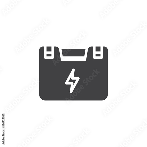Electrical tool box vector icon