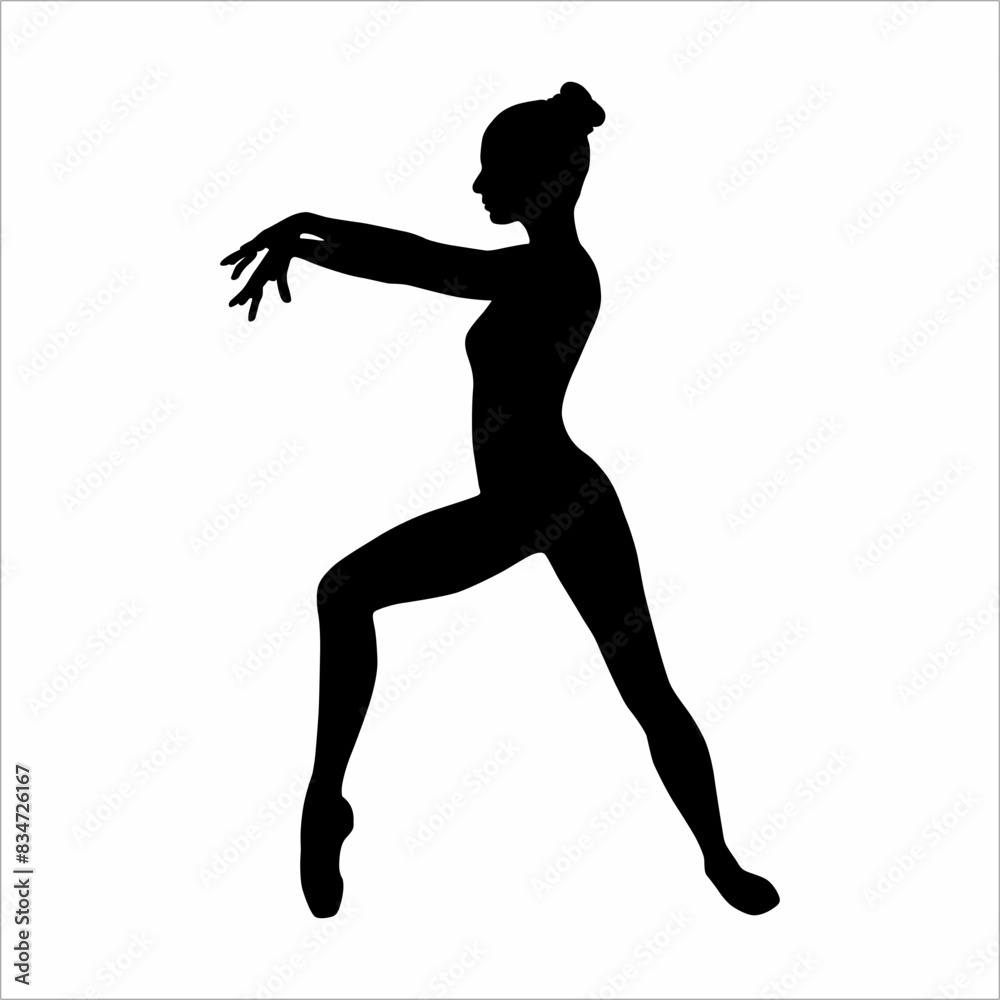 Silhouette of a woman dancing ballet