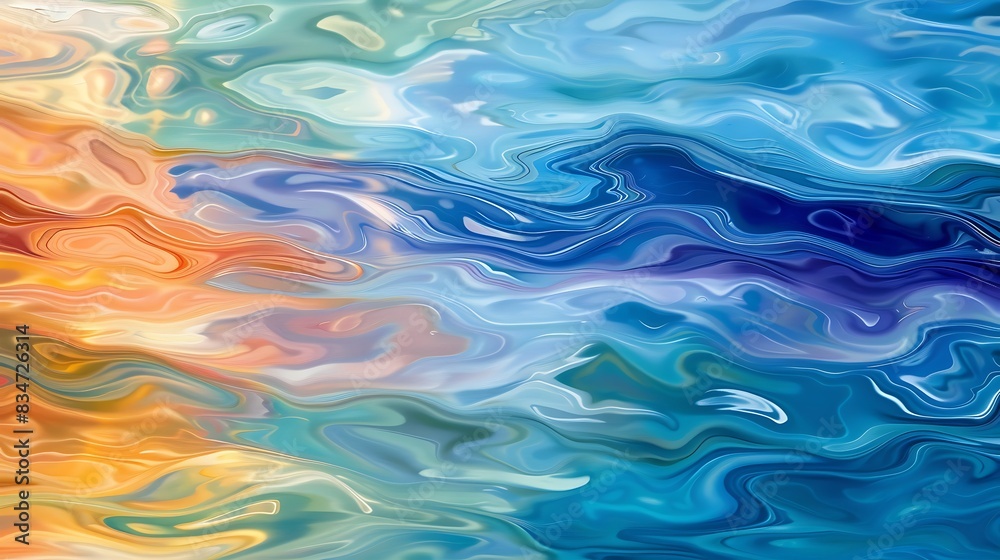 Serene waves of color ripple across the canvas, reflecting the ebb and flow of life's ever-changing currentsbackground Serene waves of color ripple across the canvas, reflecting the ebb and flow of life's ever-changing currentsbackground